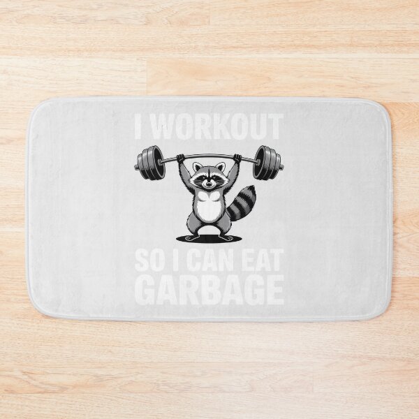 Item preview, I Work Out So I Can Eat Garbage Raccoon Weight Lifting Gym designed and sold by Rotasiin.