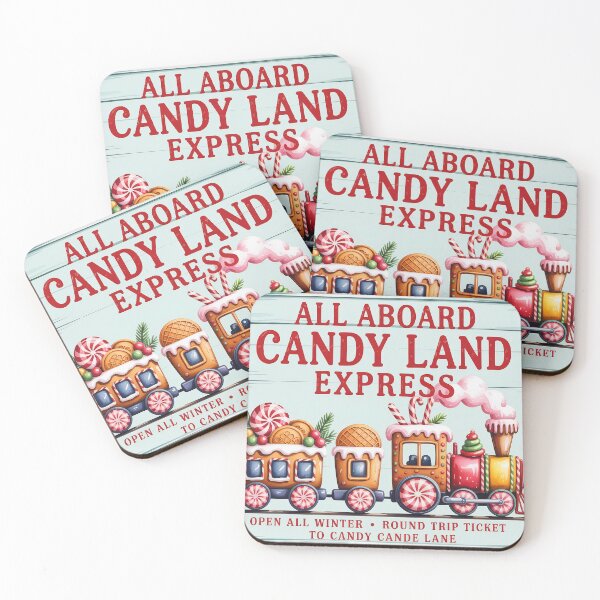 Item preview, Candy Land Express Christmas Train Illustration designed and sold by LunaPixelStudio.