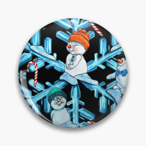 Item preview, Four Cute Snowmen on Giant Snowflake Winter Holiday Graphic Art designed and sold by River Silva.