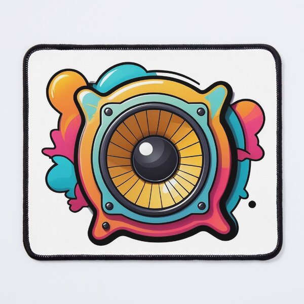 Item preview, Color Splash Speaker – Neon Music Vibes & Sound Energy Art designed and sold by JaaGo PopLab.