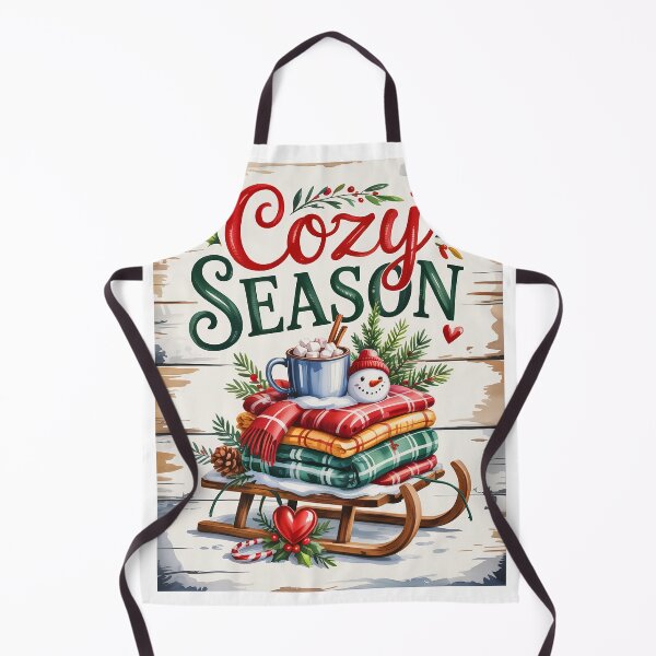 Item preview, Cozy Season Winter Sled & Hot Cocoa Illustration designed and sold by LunaPixelStudio.