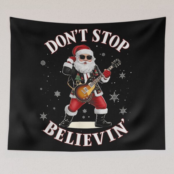 Item preview, Rock N Roll Santa Don't Stop Believin Guitar Christmas Music designed and sold by River Silva.