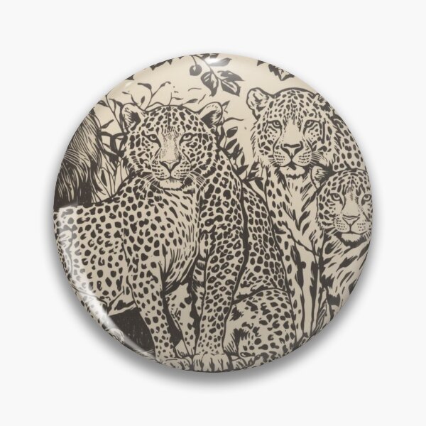 Item preview, ungle Alliance Print Big Cat Linocut Wildlife Art designed and sold by SavannaStrikes.