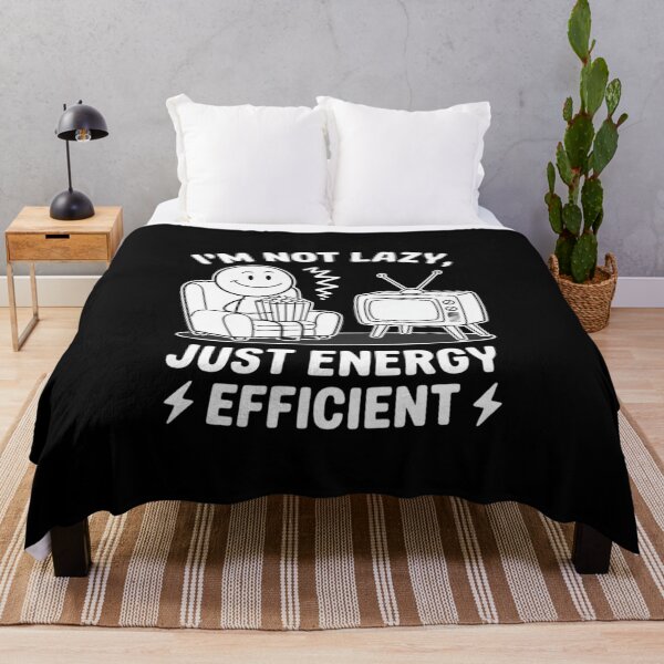 Item preview, I’m Not Lazy Just Energy Efficient Fun Stickman designed and sold by Rotasiin.