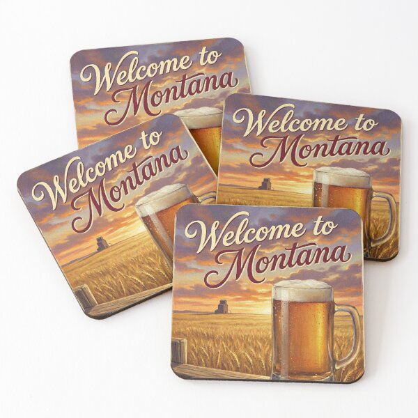Item preview, Welcome to Montana Golden Plains Pale Ale Poster designed and sold by Cozy-Old-Pub.