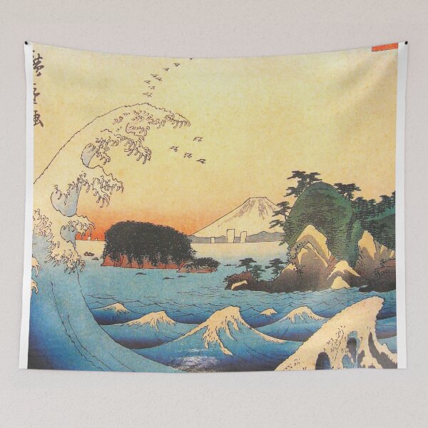 Item preview, HD Seven-Mile Beach in Sagami Province, by Utagawa Hiroshige HIGH DEFINITION designed and sold by MINDTHECHERRY.