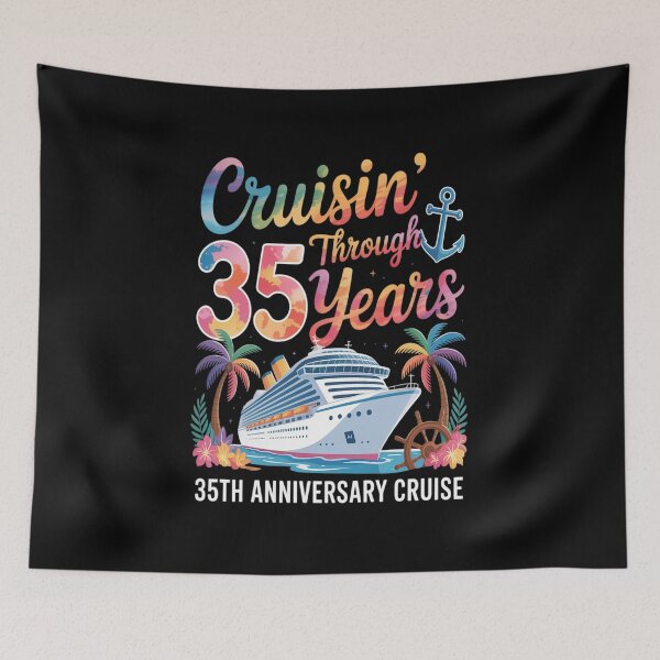 Item preview, Cruisin Through 35 Years 35th Anniversary Cruise Trip Couple designed and sold by Rrettgison.