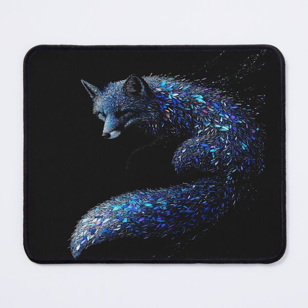 Item preview, Dynamic Splashing Blue and Black Fox Art designed and sold by IvoryArtDesign.