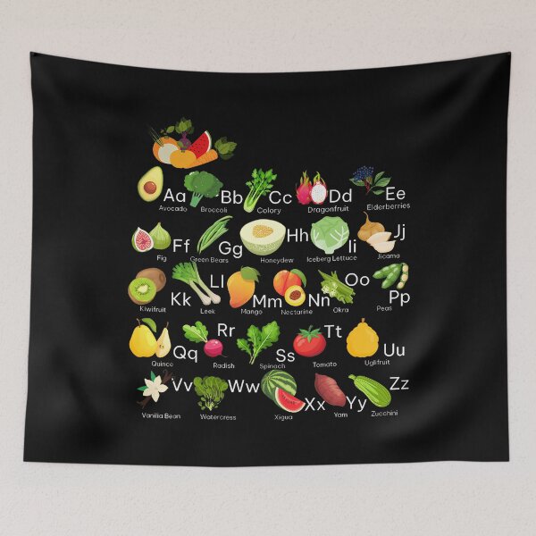 Item preview, Vegetable Alphabet Abc's Fruit Veggie Vegan Gardening designed and sold by LynneMarisa.
