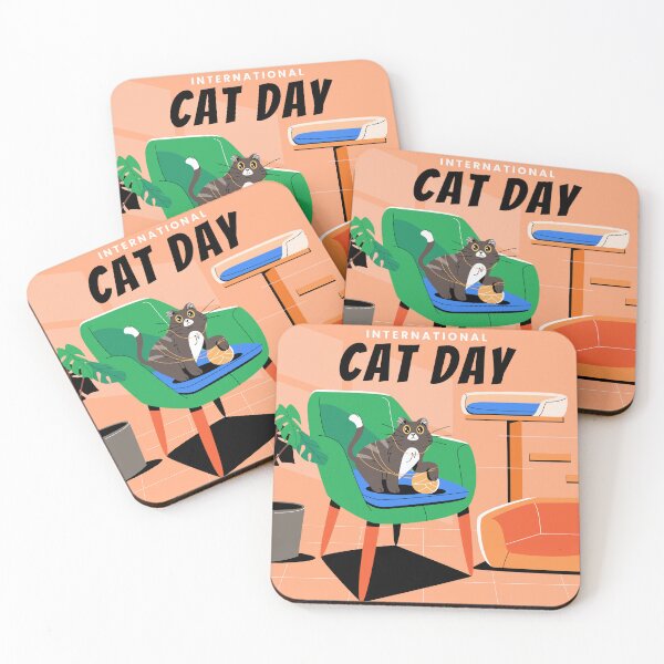 Item preview, International Cat Day designed and sold by Poptsy-Ez.