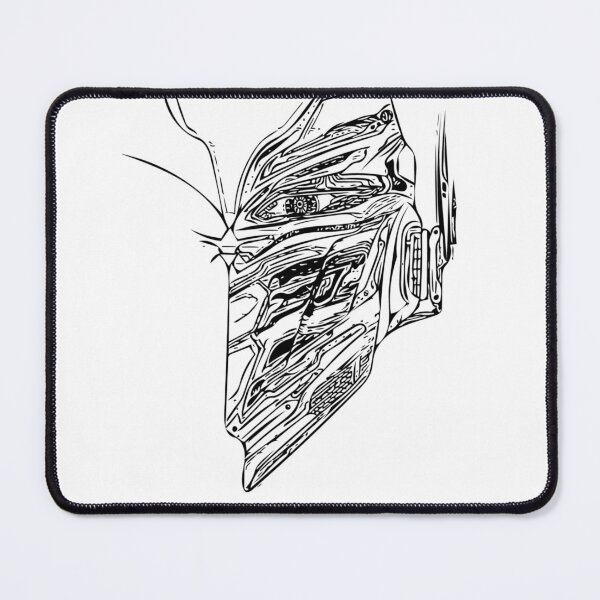 Item preview, Dibujo lineal de robot mecánico abstracto hecho a mano: diseño de boceto original designed and sold by TorqueThread.