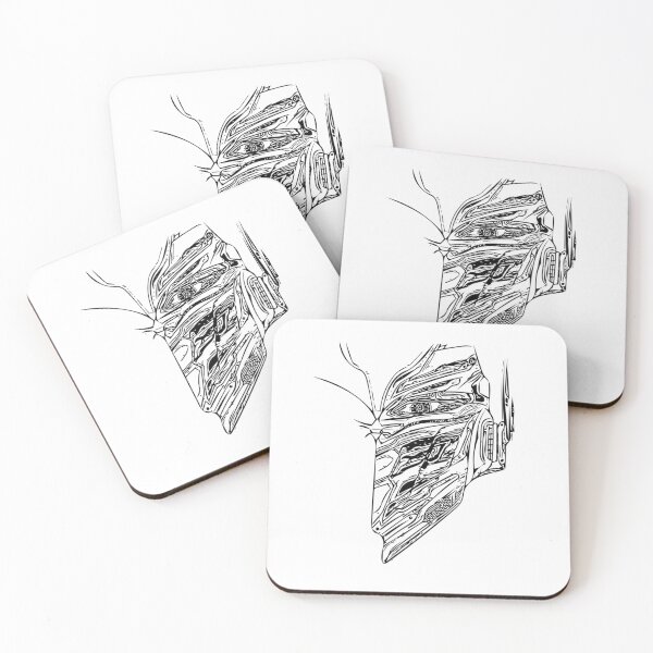 Item preview, Handmade Abstract Mech Robot Line Art – Original Sketch Design designed and sold by TorqueThread.