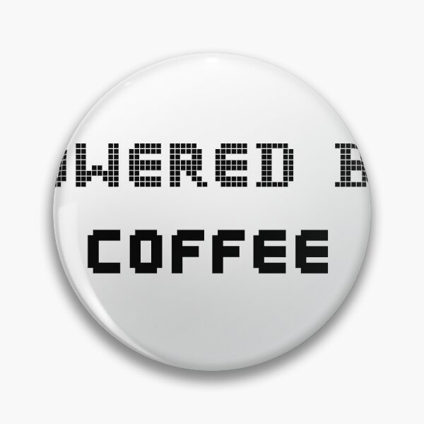 Item preview, Powered by Coffee Typography: Simple White Text Design for Caffeine Lovers, Minimalist Funny Humor Graphic designed and sold by HimBoo.