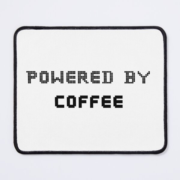 Item preview, Powered by Coffee Typography: Simple White Text Design for Caffeine Lovers, Minimalist Funny Humor Graphic designed and sold by HimBoo.