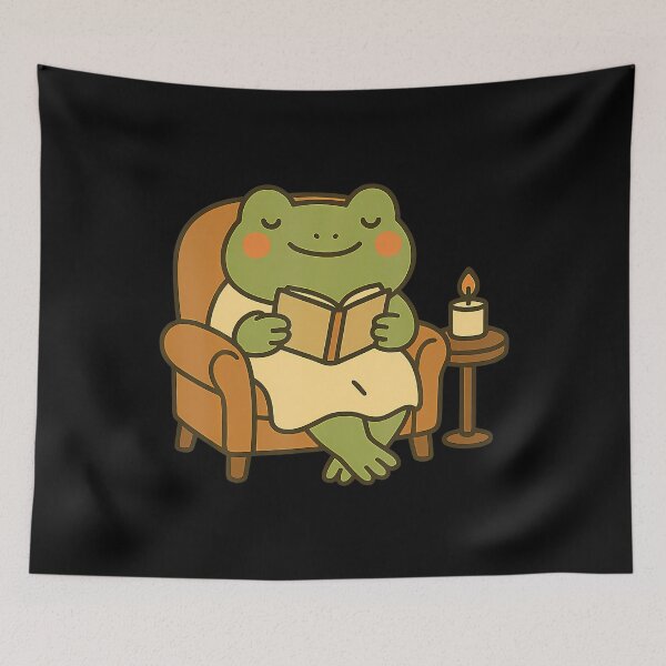 Item preview, Reading Frog Cozy Evening Calm designed and sold by DonnieSandra.