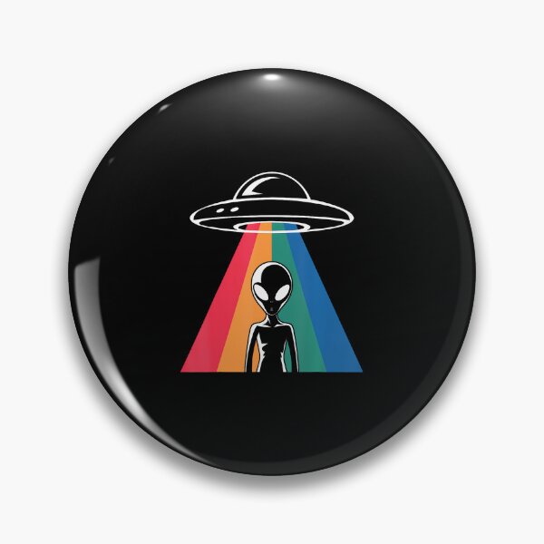 Item preview, Ufo Abduction Alien Retro Rainbow Vibes designed and sold by LynneMarisa.