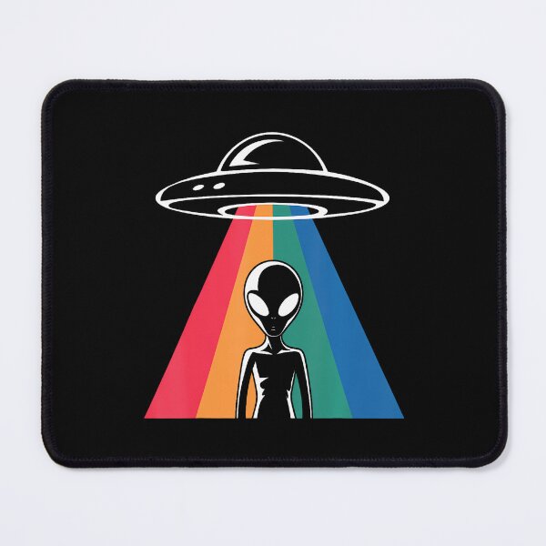 Item preview, Ufo Abduction Alien Retro Rainbow Vibes designed and sold by LynneMarisa.