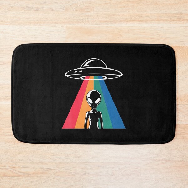 Item preview, Ufo Abduction Alien Retro Rainbow Vibes designed and sold by LynneMarisa.