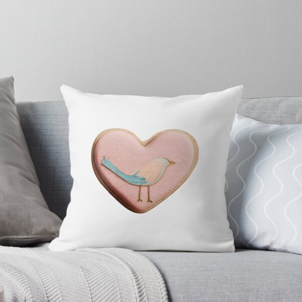 Item preview, Blue Bird on Pink Heart Cookie designed and sold by Teecha45.