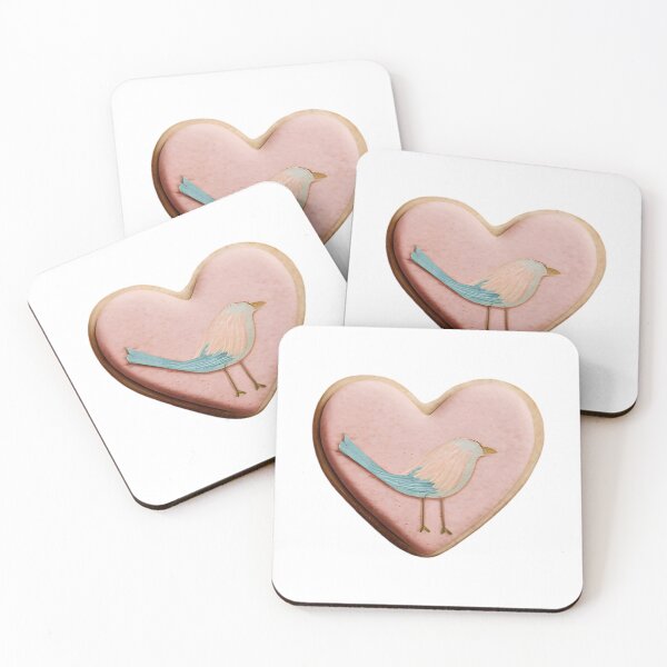 Item preview, Blue Bird on Pink Heart Cookie designed and sold by Teecha45.