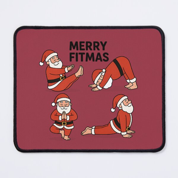 Item preview, Merry Fitmas - Santa Yoga Christmas designed and sold by Prints-by-Olaf.