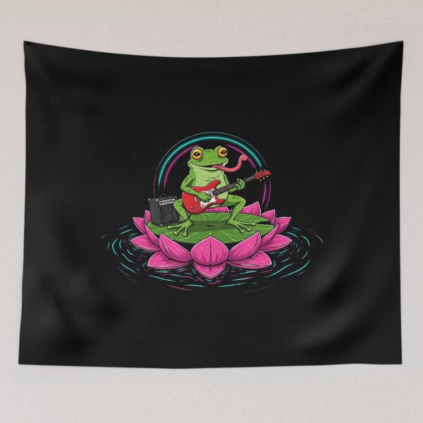 Item preview, Rad Frog Guitarist On Lily Pad Electric Music Enthusiast designed and sold by ElaineEsther.