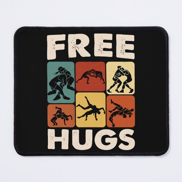 Item preview, Retro Free Hugs Wrestling Throwback Fighting Squares designed and sold by khdmalakarak.