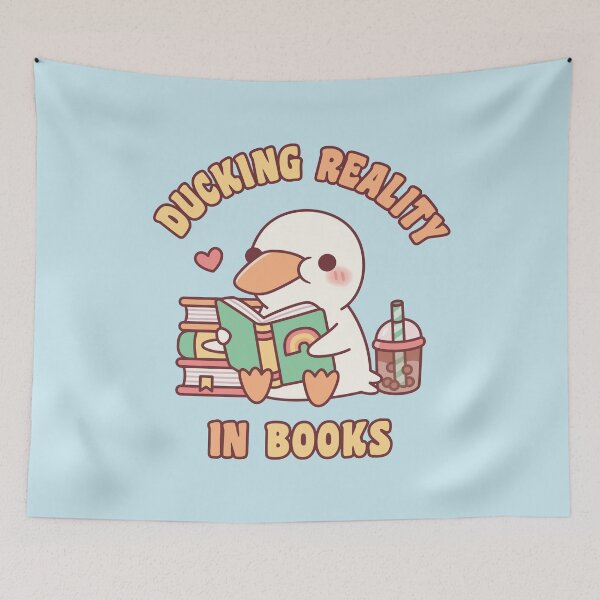 Item preview, Cute Duck Ducking Reality In Books Funny designed and sold by rustydoodle.