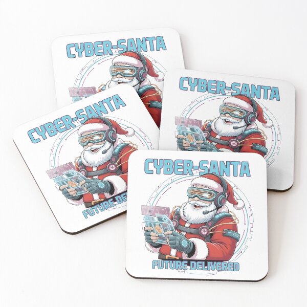 Item preview, Cyber Santa – Futuristic Christmas Illustration designed and sold by SoulenCify.