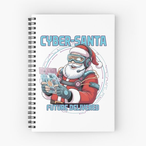 Item preview, Cyber Santa – Ilustración navideña futurista designed and sold by SoulenCify.