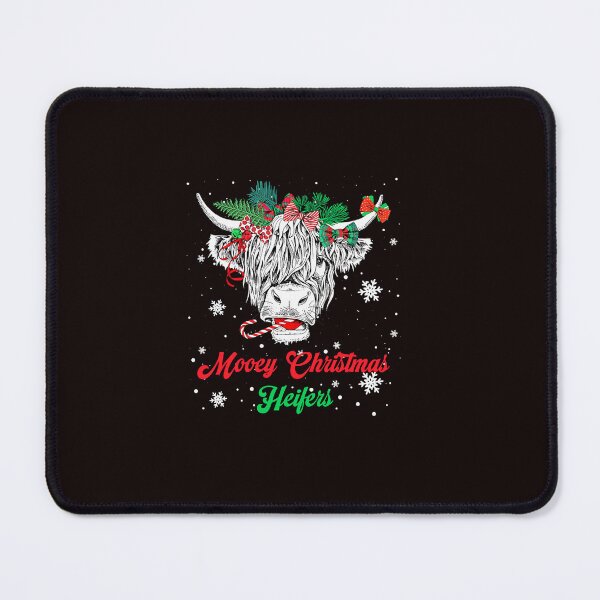 Item preview, Mooey Christmas Heifers Rustic Cow Holiday Scene designed and sold by ImeldaSparks.