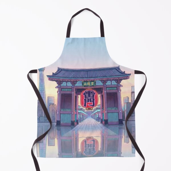 Item preview, Neon Asakusa Kaminarimon & Skytree - Cyberpunk Tokyo Sunrise designed and sold by treasurestockjp.