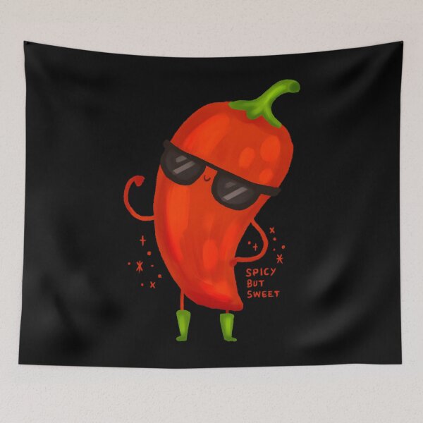 Item preview, Spicy But Sweet Cool Chili Pepper Illustration designed and sold by vpvtrbooq31.
