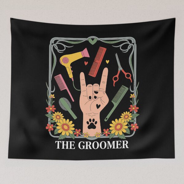 Item preview, Funny Tarot Card Pet Grooming Dog Groomer Aesthetic designed and sold by gourpmerzihd.