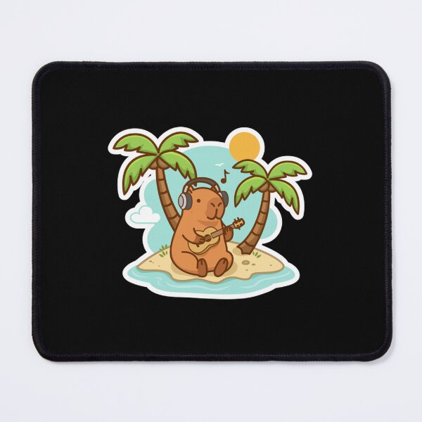 Item preview, Chill Capybara On Tropical Island designed and sold by BashadesiUSA.