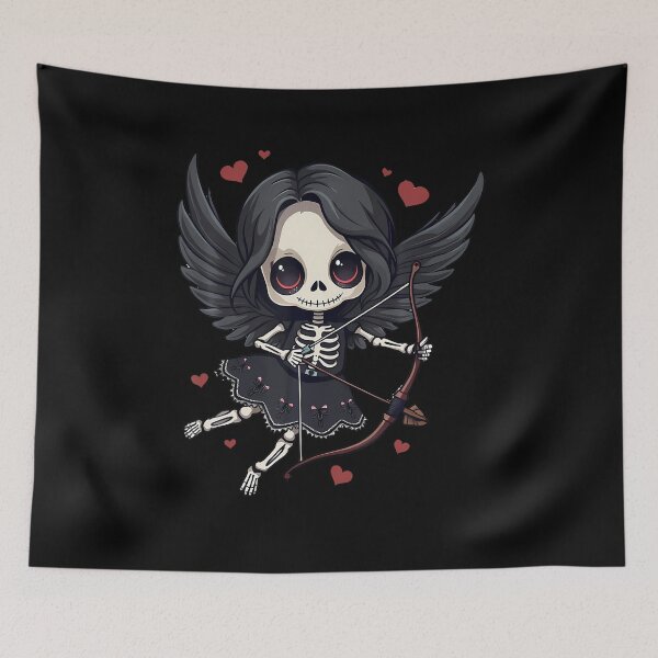 Item preview, Gothic Anime Skeleton Cupid Dark Valentine Kawaii designed and sold by LeanneSandra.