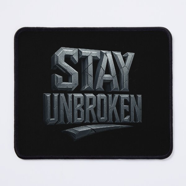Item preview, Stay Unbroken - Titanium Armor Typography designed and sold by MKreative Studio.