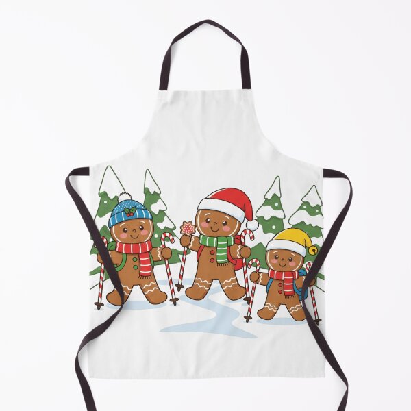 Item preview, Whimsical Gingerbread Hikers Christmas T-Shirt - Candy Cane Trekking Pole Winter Tee designed and sold by ZyxDes.