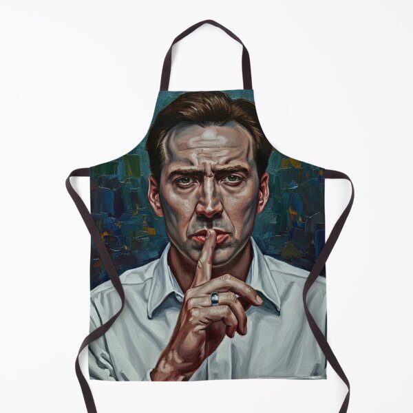 Item preview, The Cage Code - Nicolas Cage Impasto Portrait designed and sold by Art's Diner.