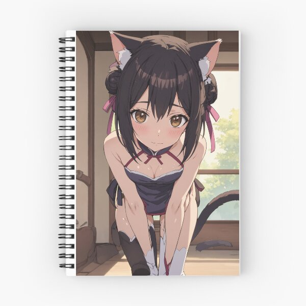 Item preview, Lin Xiao-Mei Anime Art | Cat Girl Neko Brown Hair Cute Cheongsam Aesthetic designed and sold by iloveanimechibi.