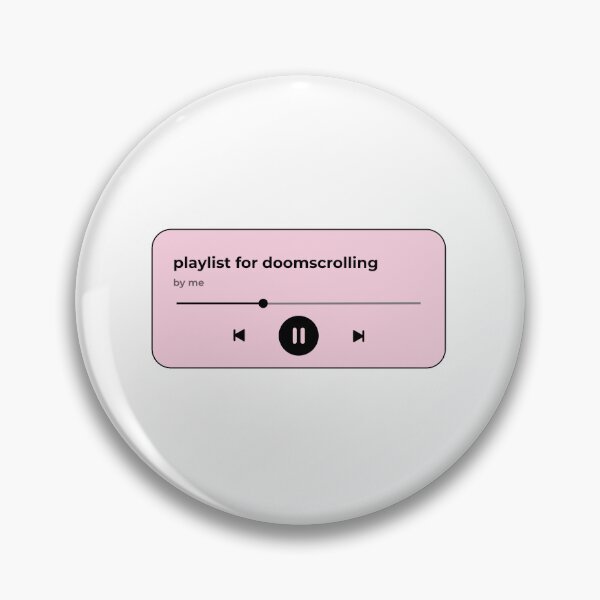 Item preview, playlist for doomscrolling (music player) (pastel pink version) designed and sold by Hi-kari.