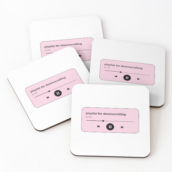 Item preview, playlist for doomscrolling (music player) (pastel pink version) designed and sold by Hi-kari.