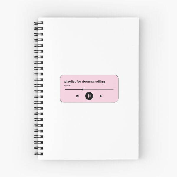 Item preview, playlist for doomscrolling (music player) (pastel pink version) designed and sold by Hi-kari.