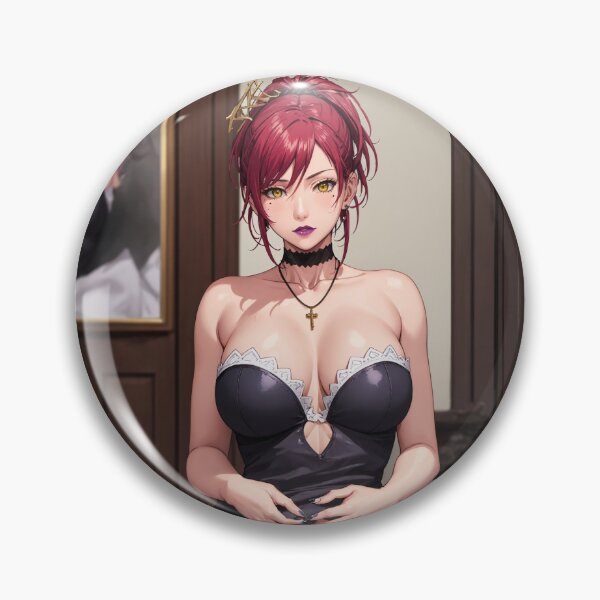 Item preview, Marie Mamiya Anime Art | Red Hair Black Dress Maid Gothic Aesthetic designed and sold by iloveanimechibi.