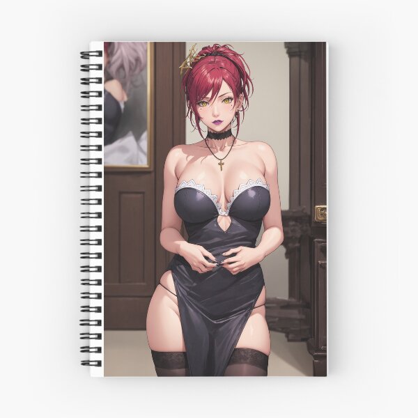 Item preview, Marie Mamiya Anime Art | Red Hair Black Dress Maid Gothic Aesthetic designed and sold by iloveanimechibi.