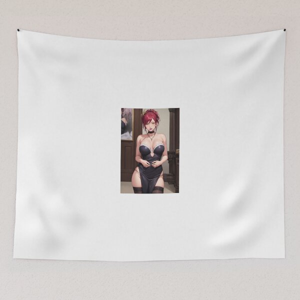 Item preview, Marie Mamiya Anime Art | Red Hair Black Dress Maid Gothic Aesthetic designed and sold by iloveanimechibi.