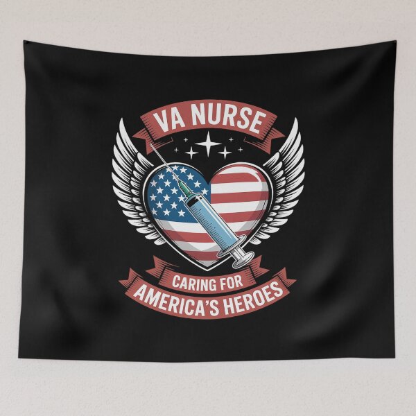 Item preview, VA Nurse Caring For America's Heroes Veterans Day designed and sold by HollyBellArtSte.