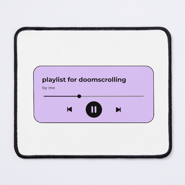 Item preview, playlist for doomscrolling (music player) (lavender purple version) designed and sold by Hi-kari.