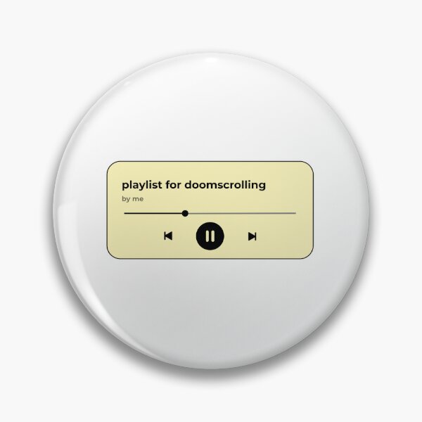 Item preview, playlist for doomscrolling (music player) (pastel light yellow version) designed and sold by Hi-kari.