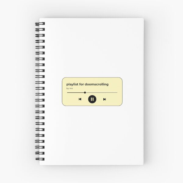Item preview, playlist for doomscrolling (music player) (pastel light yellow version) designed and sold by Hi-kari.